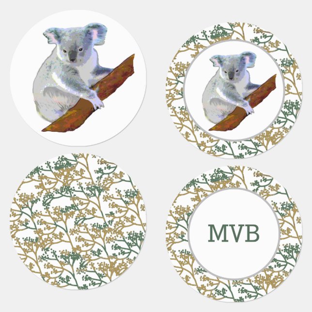 Koala bear Observing Labels (Group)