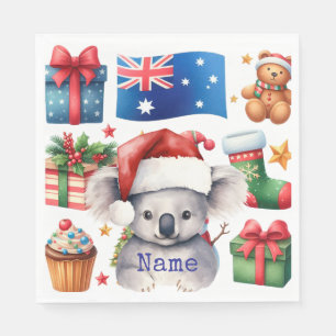 Koala Bear on Australia themed Napkins