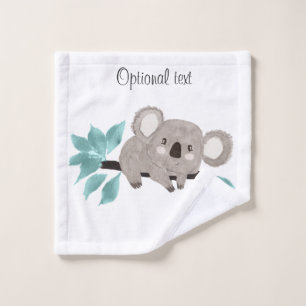 Koala Bear on tree branch Wash Cloth