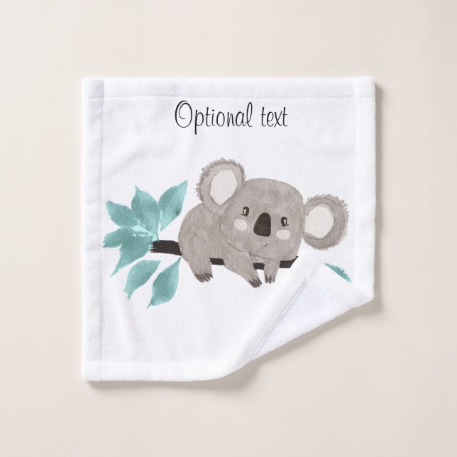 Koala Bear on tree branch Wash Cloth (Wash Cloth)