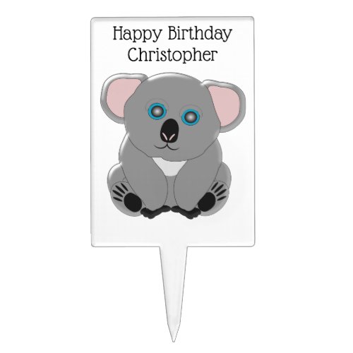 Koala Bear Personalised Birthday Cake Topper