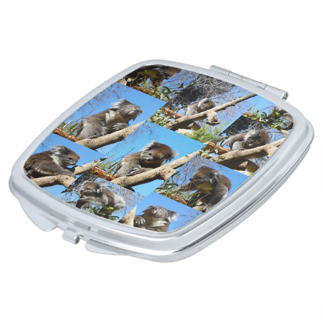 Koala Bear Photo Collage, Compact Mirror (Turned)