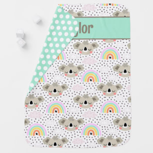 Koala Bear Rainbows Baby Blanket