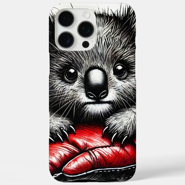 Koala Bear Resting in a Red Boxing Glove Case-Mate iPhone Case (Back)