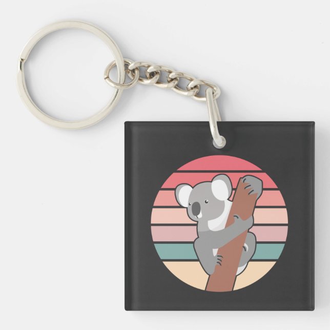 Koala Bear Retro Keychain (Front)