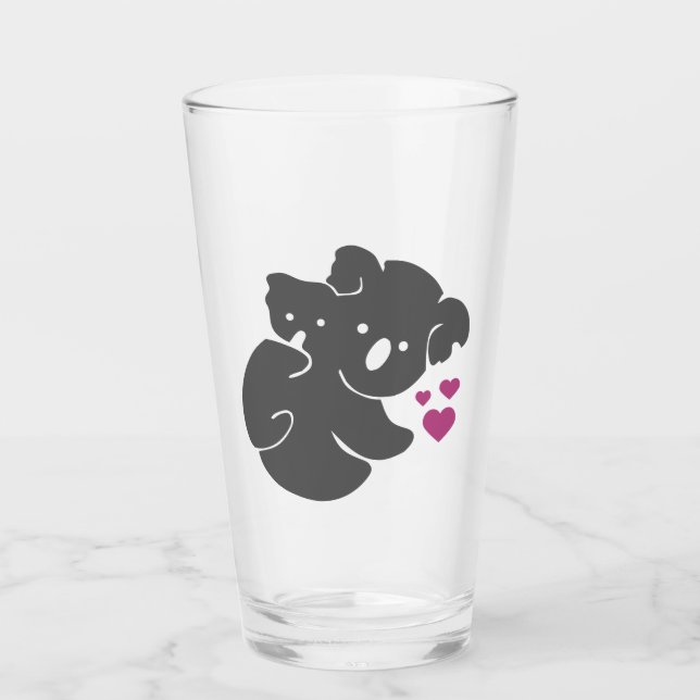 Koala Bear Silhouette   Glass (Front)