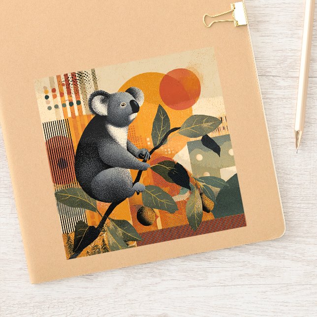 Koala Bear Sitting in a Tree Sticker (Notebook)