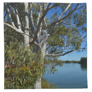 Koala Bear Sleeping In Gum Tree, Cloth Napkin