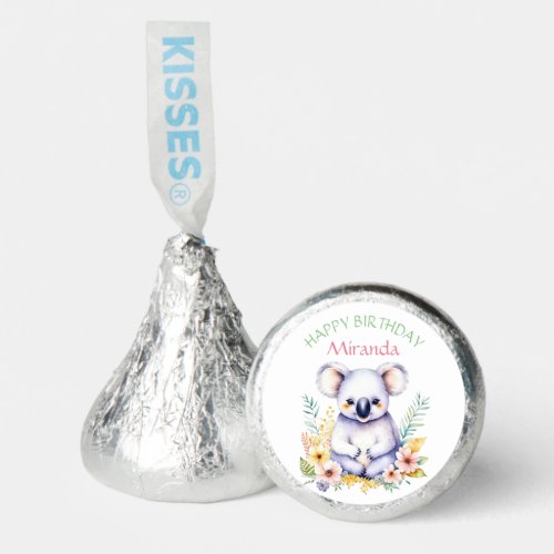 Koala Bear Themed Girls Happy Birthday Hersheys Kisses