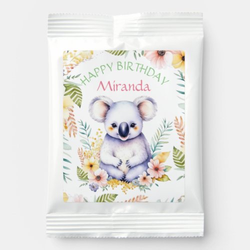 Koala Bear Themed Girls Happy Birthday Margarita Drink Mix