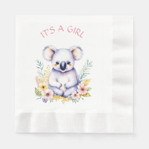 Koala Bear Themed Time for Cake Baby Shower Napkins