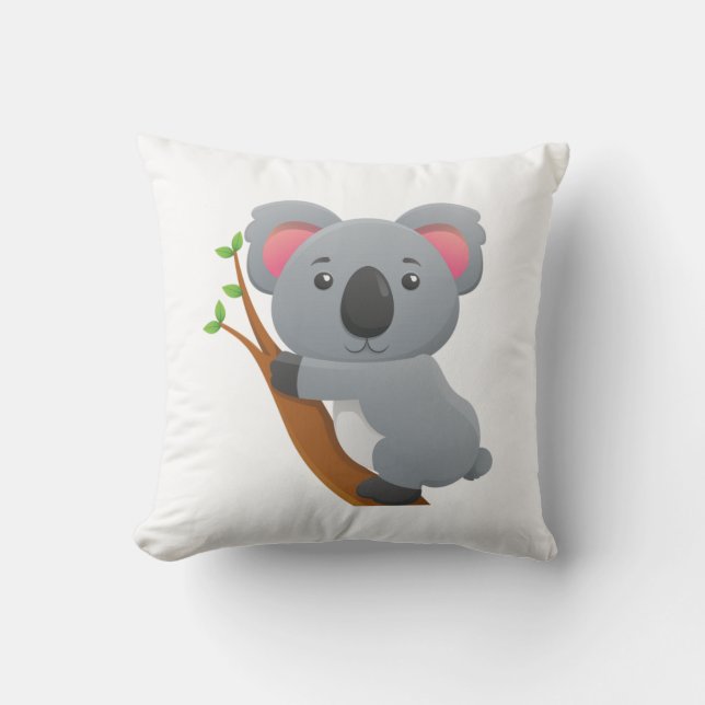 Koala Bear Throw Pillow (Front)
