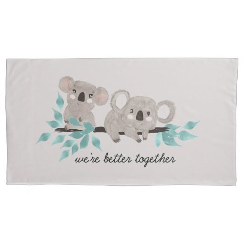 Koala Bear Water Color Art Pillow Case