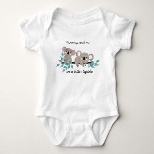 Koala Bear Water Color Baby Body Suit Baby Bodysuit