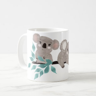Koala Bear Water Color Painted Art Mug