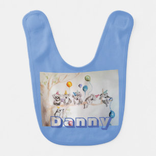 Koala Bear Watercolour Cute animal Baby Boy Bib