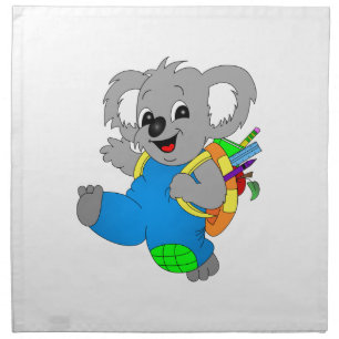 Koala Bear with backpack Napkin