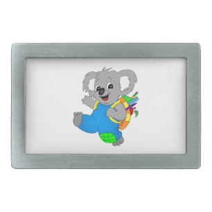 Koala Bear with backpack Rectangular Belt Buckle