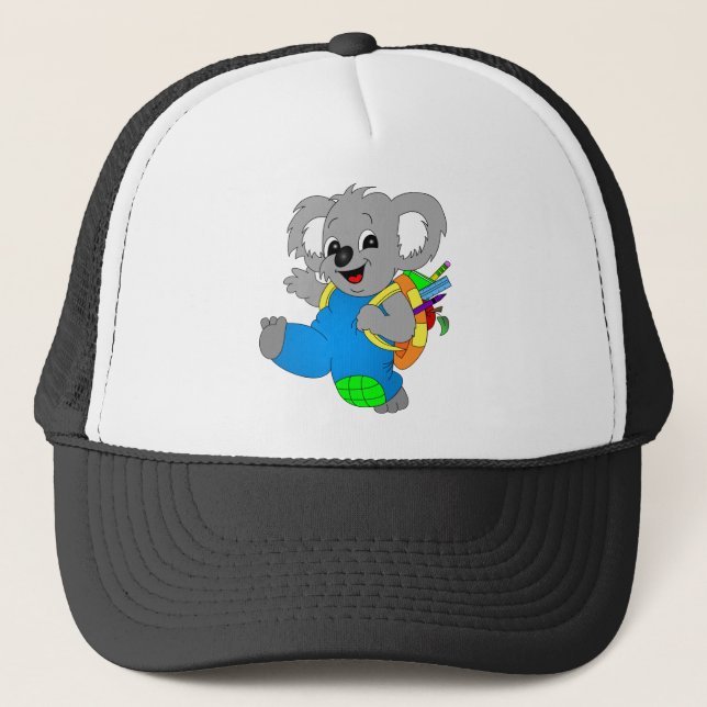 Koala Bear with backpack Trucker Hat (Front)