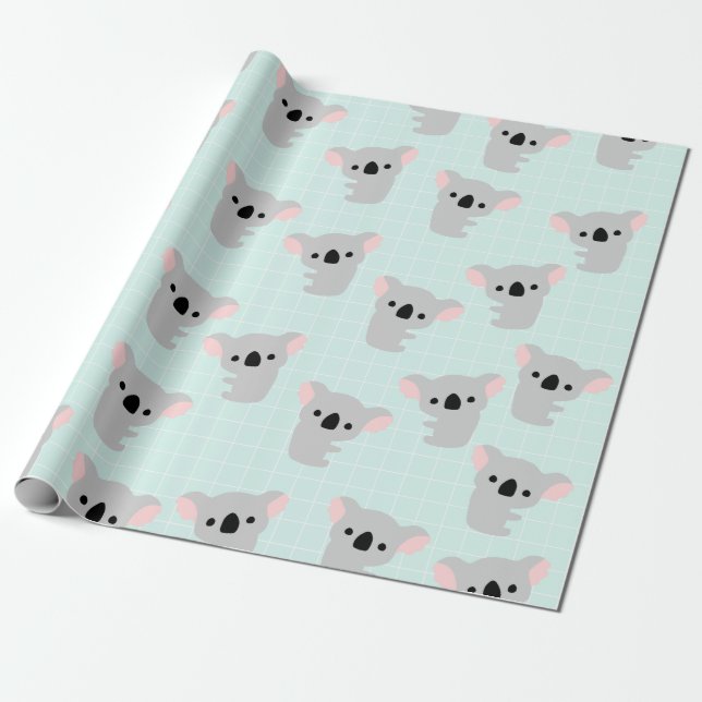 Koala Bear Wrapping Paper (Unrolled)