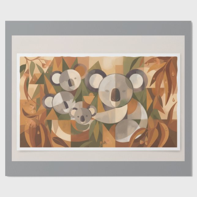 Koala Bear Wrapping Paper (Flat)