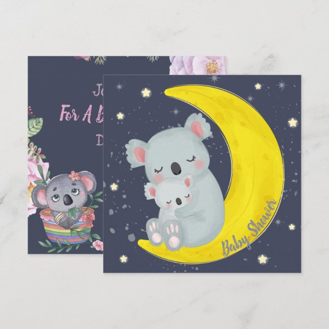 Koala Bears Baby Shower Invitation (Front/Back)
