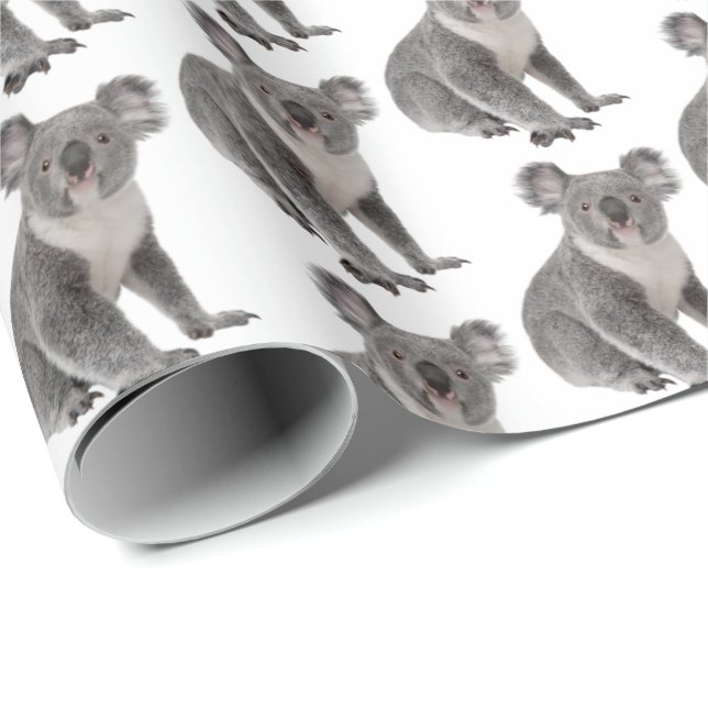 Koala Bears on White   Wrapping Paper (Roll Corner)