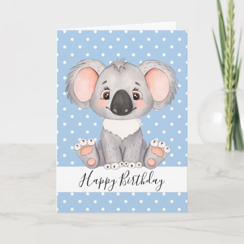 Koala birthday card