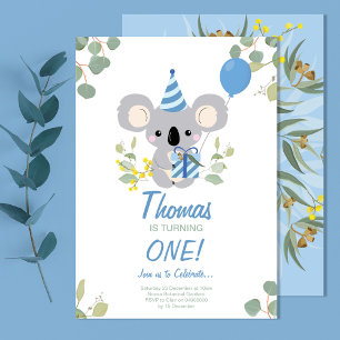 Koala Birthday Invitation