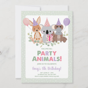 Koala Birthday Invitation