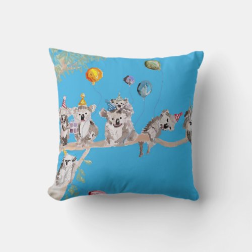 Koala Birthday Party Cute Koalas Childs Cushion