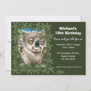 Koala Birthday Party Invitation