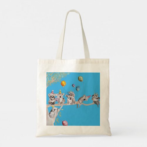 Koala Birthday Party Koalas cute Painting Design Tote Bag