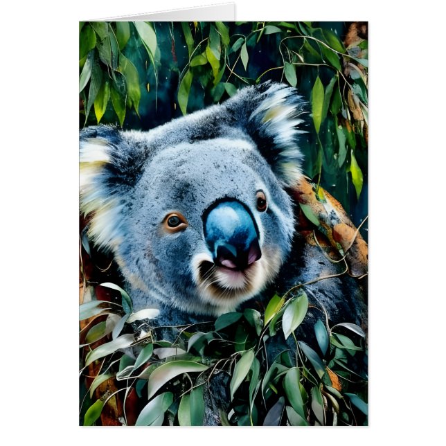 Koala Blank Inside Greeting Card (Front)