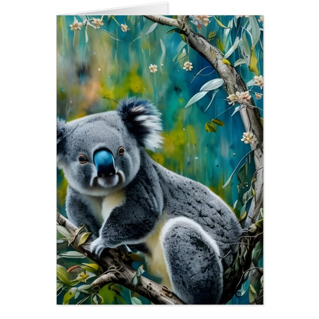 Koala Blank Inside Greeting Card (Front)