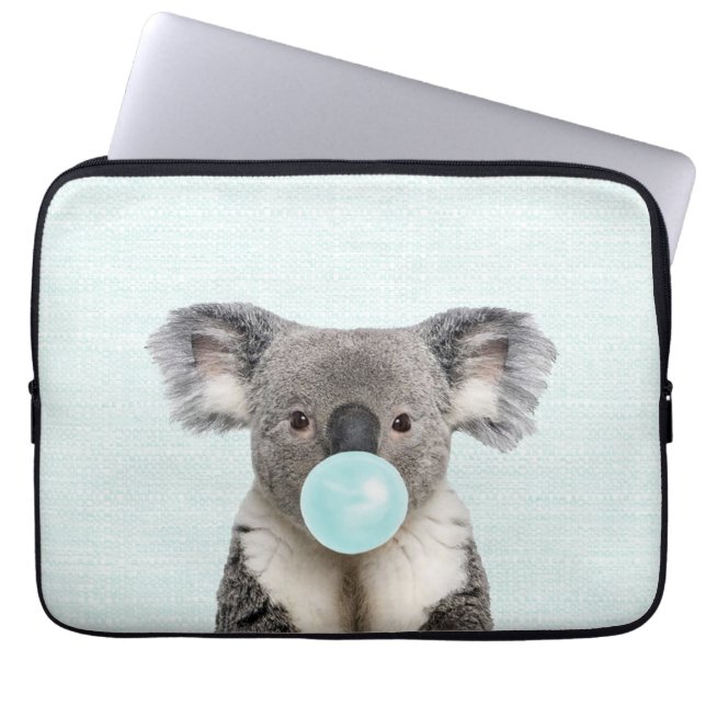 Koala Blowing a Blue Bubble gum    Laptop Sleeve (Front)