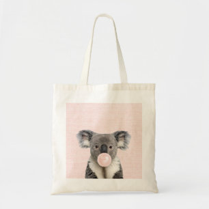 Koala Blowing Pink Bubble gum  Tote Bag
