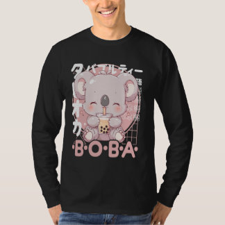Koala Boba Tea Kawaii Bubble Tea Koala Anime Neko  T-Shirt