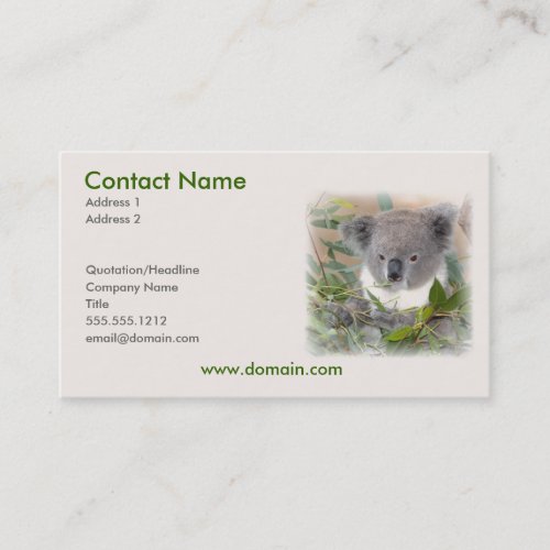 Koala Business Card