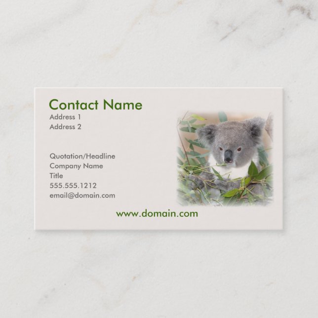 Koala Business Card (Front)