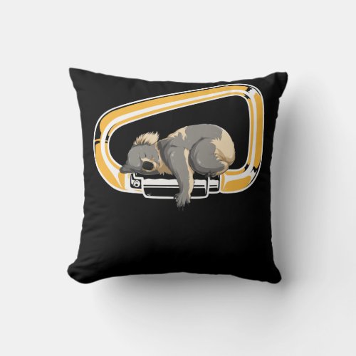 Koala Carabiner Climbing Animal Cute Bouldering Throw Pillow