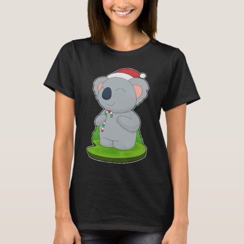 Koala Christmas Candy cane T_Shirt