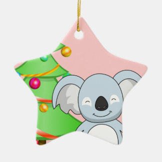 Koala Christmas Ceramic Ornament