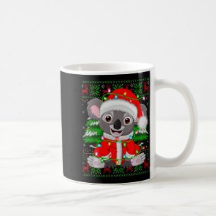 Koala Christmas Lights Santa Costume Ugly Xmas Swe Coffee Mug
