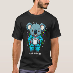 Koala Christmas Pajama Hot Cocoa Personalized T-Shirt