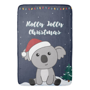 Koala Christmas Snow Winter Animals Koalas Bath Ma Mat