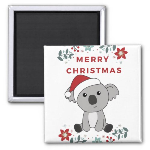 Koala Christmas Snow Winter Animals Koalas Magnet