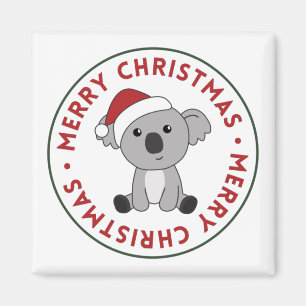 Koala Christmas Snow Winter Animals Koalas Magnet
