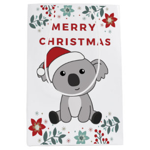 Koala Christmas Snow Winter Animals Koalas Medium Gift Bag