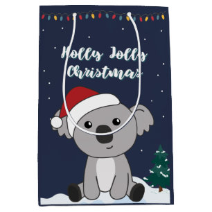 Koala Christmas Snow Winter Animals Koalas Medium Gift Bag